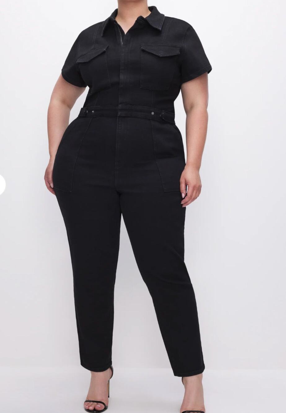 Good American Jumpsuit Womens 6/3XL Black Fit for‎ Success Stretch Classic